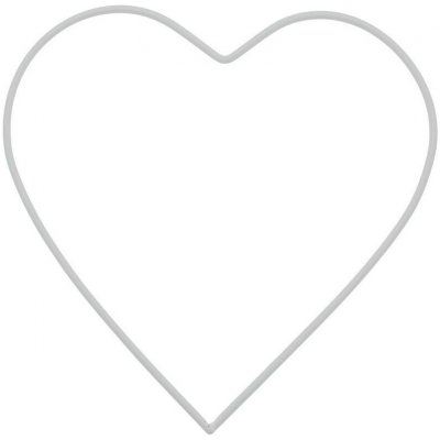 Stafil Srdce kovové průměr 30 cm bílé – Hledejceny.cz