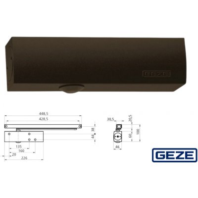 Geze TS 3000 V hnědá – Zboží Mobilmania