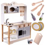 KIK KX5548 LULILO Dětská dřevěná kuchyňka MDF KUKETO + příslušenství – Zboží Dáma