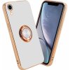 Pouzdro a kryt na mobilní telefon Apple Cadorabo ochranné pouzdro pro Apple iPhone XR v bílém krytu kryt fotoaparátu magnetický držák do auta