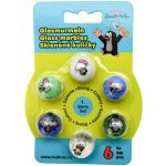 Kuličky 6ks skleněné cvrnkací Krtek – Zboží Mobilmania