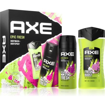 Axe Epic Fresh Grapefruit & Tropical Pineapple deodorant a tělový sprej 150 ml + Grapefruit & Tropical Pineapple sprchový gel 250 ml – Zboží Mobilmania