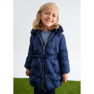 Abel & Lula kabát s kožešinou tmavě modrý – Hledejceny.cz