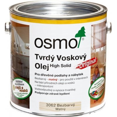 Osmo 3062 Tvrdý voskový olej Original 0,75 l Bezbarvý matný – HobbyKompas.cz