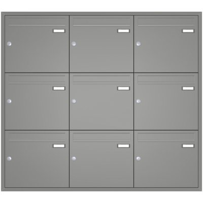 Sestava 9 luxusních schránek Max Knobloch - UP110 Barva: Šedý hliník – Hledejceny.cz