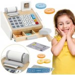 Viga Toys Dřevěná pokladna šedá a bílá – Zboží Dáma