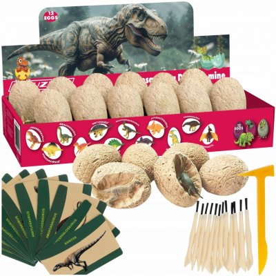 Kruzzel 24982 Sada pro malé archeology dinosauří vejce 12 ks – Zboží Dáma