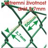 Poplastované pletivo 125 cm zelené 2,7 mm