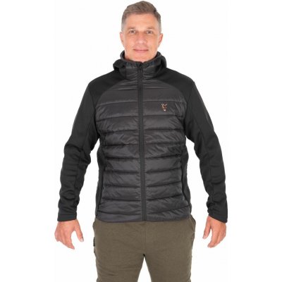 Fox Bunda Collection Black & Orange Quilted Jacket – Zboží Dáma