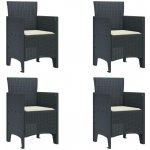 OMAXI 583185 Zahradní křeslo 4 ks Antracit 53 x 49 x 85 cm PP – Hledejceny.cz