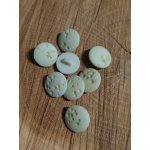 Knoflík zelinkavý s krčkem zdobený dírkami – Zboží Dáma