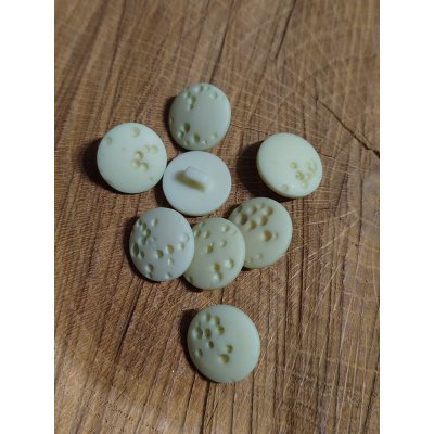 Knoflík zelinkavý s krčkem zdobený dírkami – Zboží Dáma