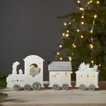 Star Trading Dekorace Svícen Yuletide Vláček bílý – Hledejceny.cz