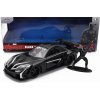 Sběratelský model Jada Mazda Rx-7 With Black Panther Figure 1995 Black 1:32