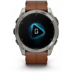 Garmin Fenix 8 AMOLED 51mm Sapphire Titanium Black/Chestnut Leather Strap 010-02905-40 – Zboží Živě