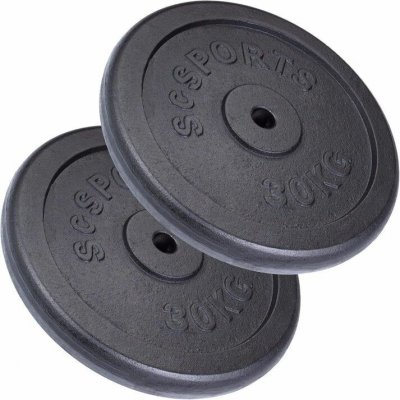 ScSPORTS Litinové kotouče 30 kg 30/31 mm sada 2 ks – Hledejceny.cz