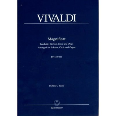 Antonio vivaldi: magnificat rv 610 satb noty na sborový zpěv varhany – Hledejceny.cz
