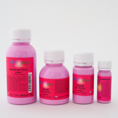ARTEMISS Svítící barva na textil (fotoluminiscenční) 500 g 81 neon růžová – Sleviste.cz