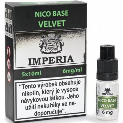Nikotinová báze CZ IMPERIA Velvet 5x10ml PG20-VG80 6mg – Zbozi.Blesk.cz