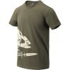 Army a lovecké tričko a košile Tričko Helikon-Tex Full Body Skeleton krátké Olive Green