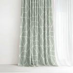 Goldea bavlněný závěs - mozaika na šalvějovém 280x150 cm – Hledejceny.cz