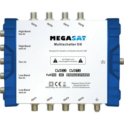 Multiprepínač Megasat 5/8 PROFI – Zboží Živě