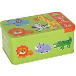 KIK v plechové krabičce Safari Zvířata 25 dílků – Zboží Dáma
