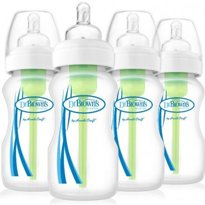 Dr. Brown´s kojenecká láhev širokohrdlá Options transparentní 4x270 ml