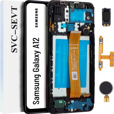 LCD Displej + Rám Samsung Galaxy A12 – Zboží Mobilmania