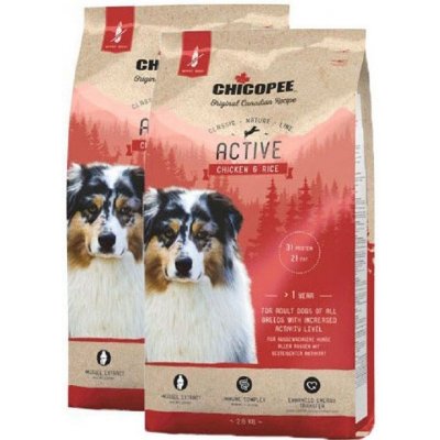Chicopee Classic Nature Active Chicken & Rice 2 x 15 kg