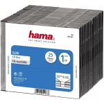 Hama útlý obal na CD 00051167 1 CD/DVD/Blu-Ray transparentní, černá polystyren 25 ks – Zboží Živě