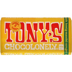 Tony's Chocolonely Mléčná čokoláda medově mandlový nugát 180 g