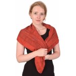 Sanu Babu šátek s drobným potiskem květin červený – Zboží Dáma