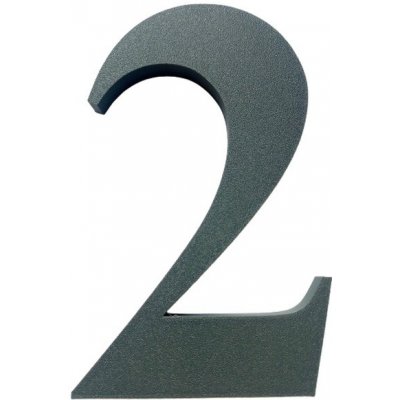 Domovní číslo popisné 2 na zateplenou fasádu barva antracit, výška 170 mm – Sleviste.cz