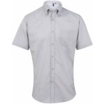 Premier pánská košile s krátkým rukávem Signature stříbrná – Sleviste.cz