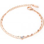 Steel Edge Řetízek na kotník chirurgická ocel 110 Rose gold – Zboží Dáma