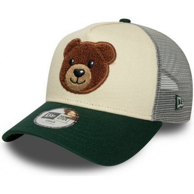 New Era 9FO AF Boucle Bear Trucker Child Light krémová/zelená – Zboží Mobilmania