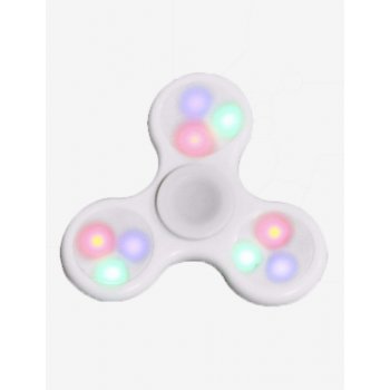 Fidget Spinner s LED osvětlením bílý