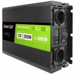 Green Cell INVGC12P2000LCD 12V/230V, 2000W/4000W čistá sinusoida s LCD displejem – Zboží Mobilmania