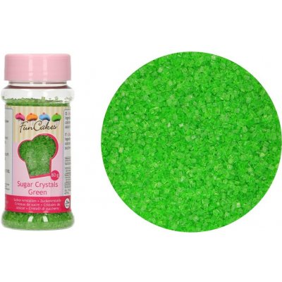 Barevný dekorační cukr zelený 80 g - FunCakes