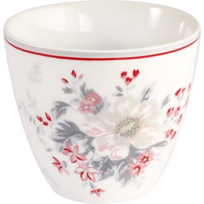 GREEN GATE Latte cup Abella White červená porcelán 300 ml – Hledejceny.cz