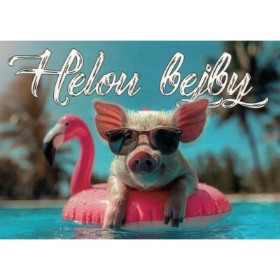 Pohlednice Helou bejby prasátko – Zbozi.Blesk.cz