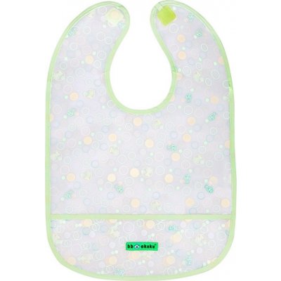 Akuku dětský bryndák s kapsičkou zelený s bublinkami – Zboží Mobilmania