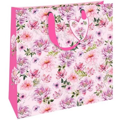 Nekupto Dárková taška luxusní - Květinový sen - velká 32,5x32,5x14cm – Sleviste.cz
