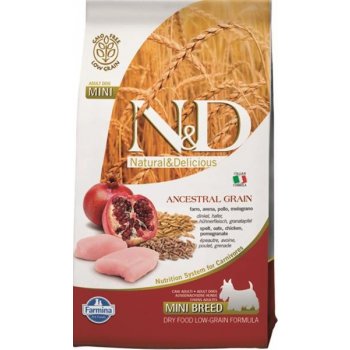 N&D Ancestral Grain Dog Adult Mini Chicken & Pomegranate 7 kg