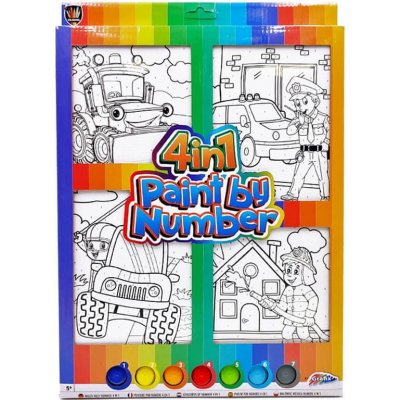 GRAFIX Malování podle čísel pro kluky 4v1 – Hledejceny.cz