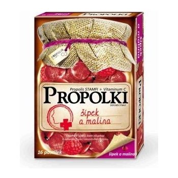 Propolki šípek a malina 16 pastilek