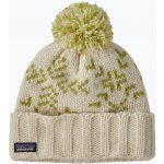Zimní čepice Patagonia Snowbelle evergreen flakes/birch white – Hledejceny.cz