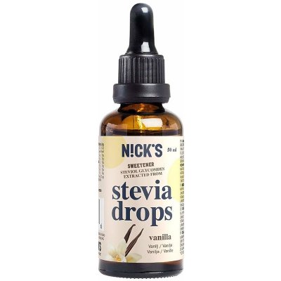 N!CK'S Stevia Drops vanilka 50 ml – Sleviste.cz