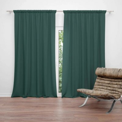 Sablio Závěs Lesní zelená 2: 2ks 140x250cm – Zboží Mobilmania